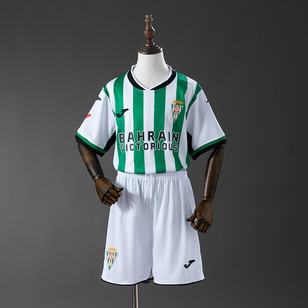 Cordoba 25/26 Home Kids Kit Jersey – Replica Football Soccer Shirt – Size 16–28