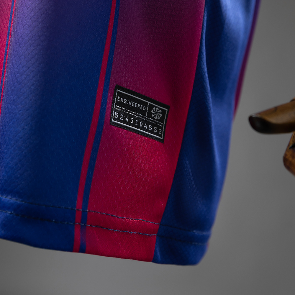 Barcelona x Ed Sheeran 25/26 Home Kids Kit Jersey – Replica Football Soccer Shirt – Size 16–28