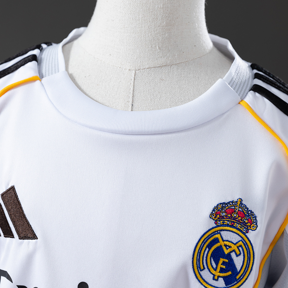 Real Madrid 25/26 Home Kids Kit Jersey – Replica Football Soccer Shirt – Size 16–28