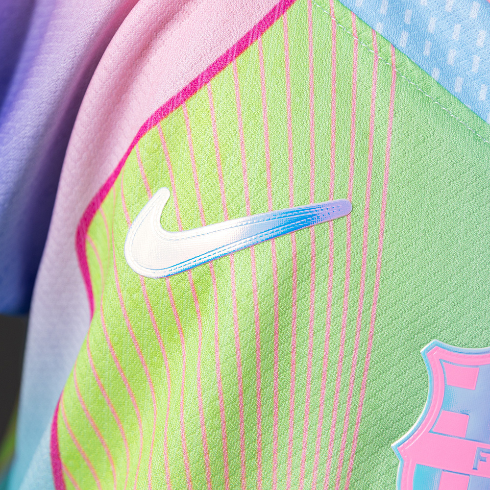 Barcelona 25/26 Concept Edition Green Kids Kit Jersey – Replica Football Soccer Shirt – Size 16–28