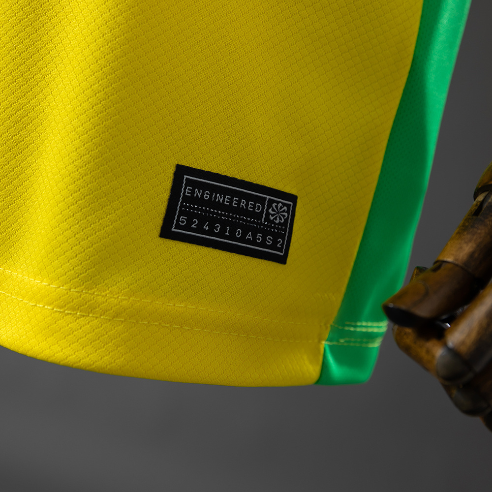 Brazil 2025 Home Kids Kit Jersey – Replica Football Soccer Shirt – Size 16–28