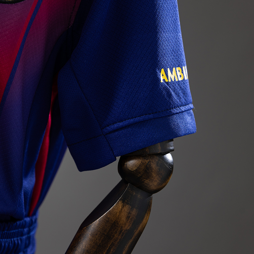 Barcelona 25/26 Home Kids Kit Jersey – Replica Football Soccer Shirt – Size 16–28