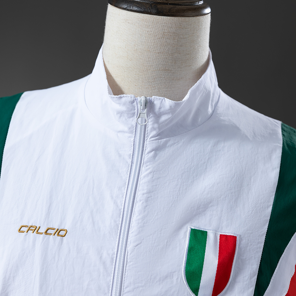 Italy Retro white Windbreaker – Replica Football Soccer Outfit