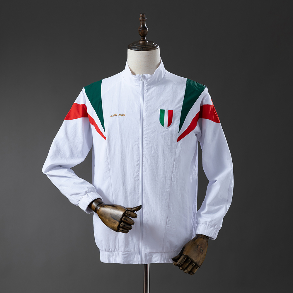 Italy Retro white Windbreaker – Replica Football Soccer Outfit