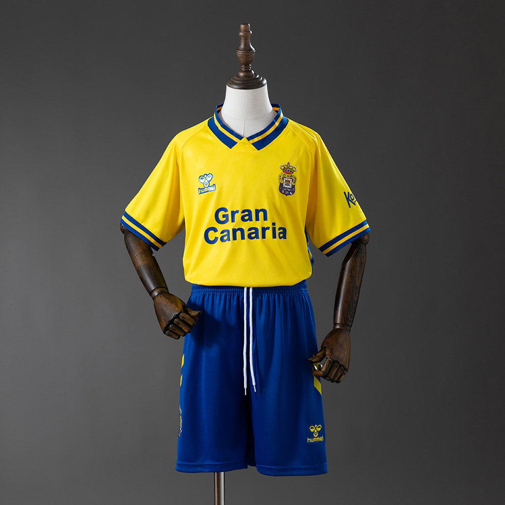 Las Palmas 25/26 Home Kids Kit Jersey – Replica Football Soccer Shirt – Size 16–28