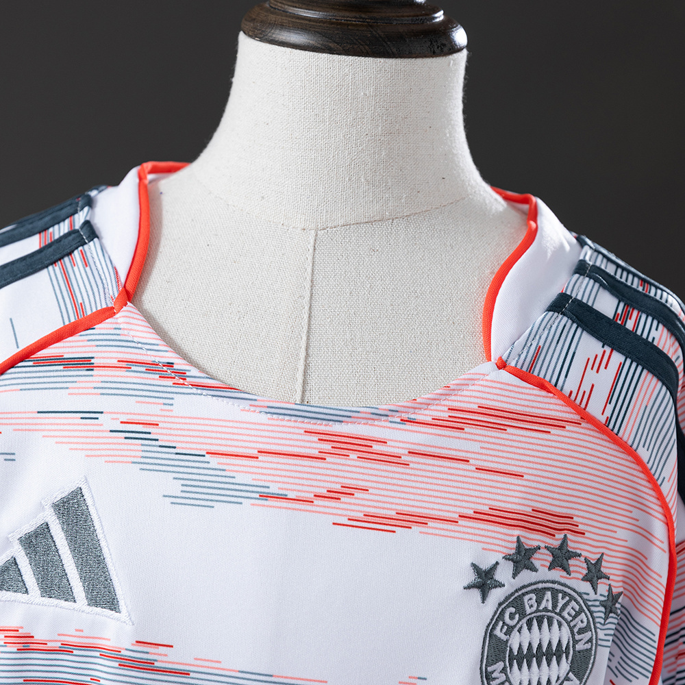 Bayern Munich 25/26 Away Kids Kit Jersey – Replica Football Soccer Shirt – Size 16–28