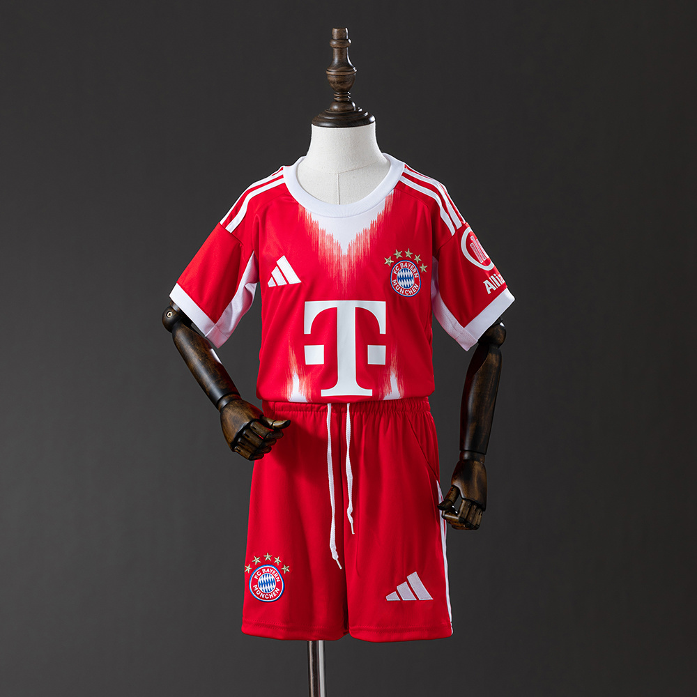 Bayern Munich 25/26 Home Kids Kit Jersey – Replica Football Soccer Shirt – Size 16–28