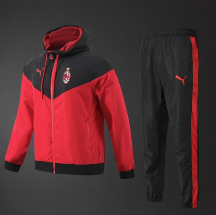 AC Milan 25/26 Adult Windbreaker Kit – Replica Football Soccer Windbreaker Jacket
