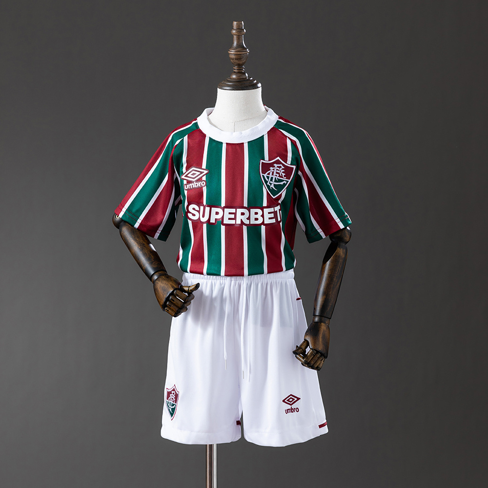 Fluminense 25/26 Home Kids Kit Jersey – Replica Football Soccer Shirt – Size 16–28