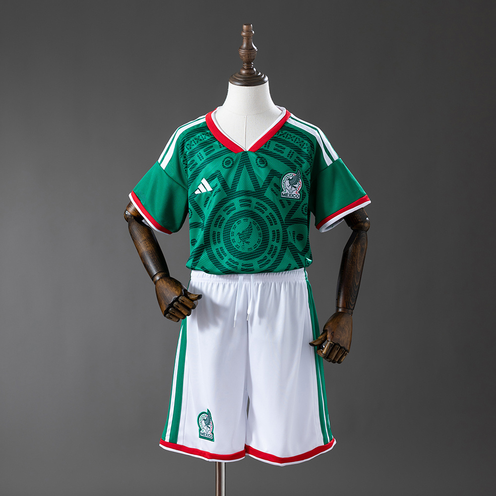 Mexico 2026 Home Kids Kit Jersey – Replica Football Soccer Shirt – Size 16–28