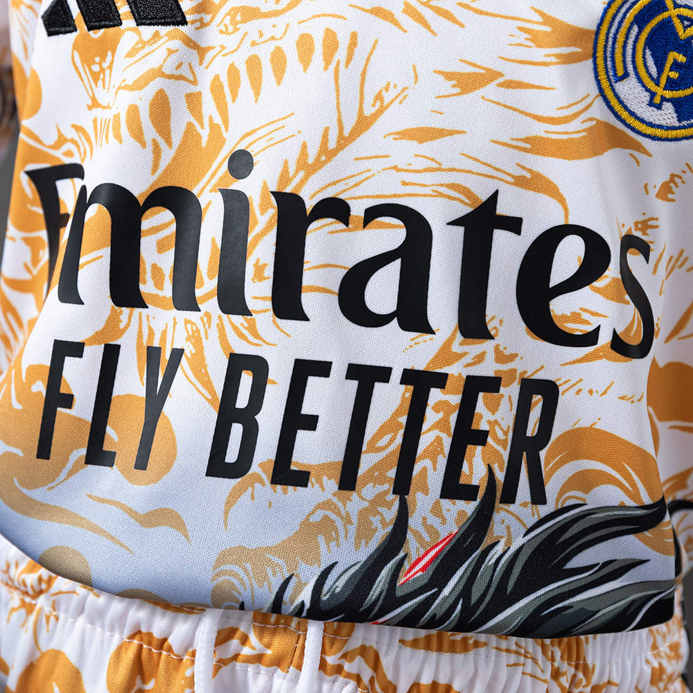 Real Madrid 25/26 Special Edition Kids Kit Jersey – Replica Football Soccer Shirt – Size 16–28