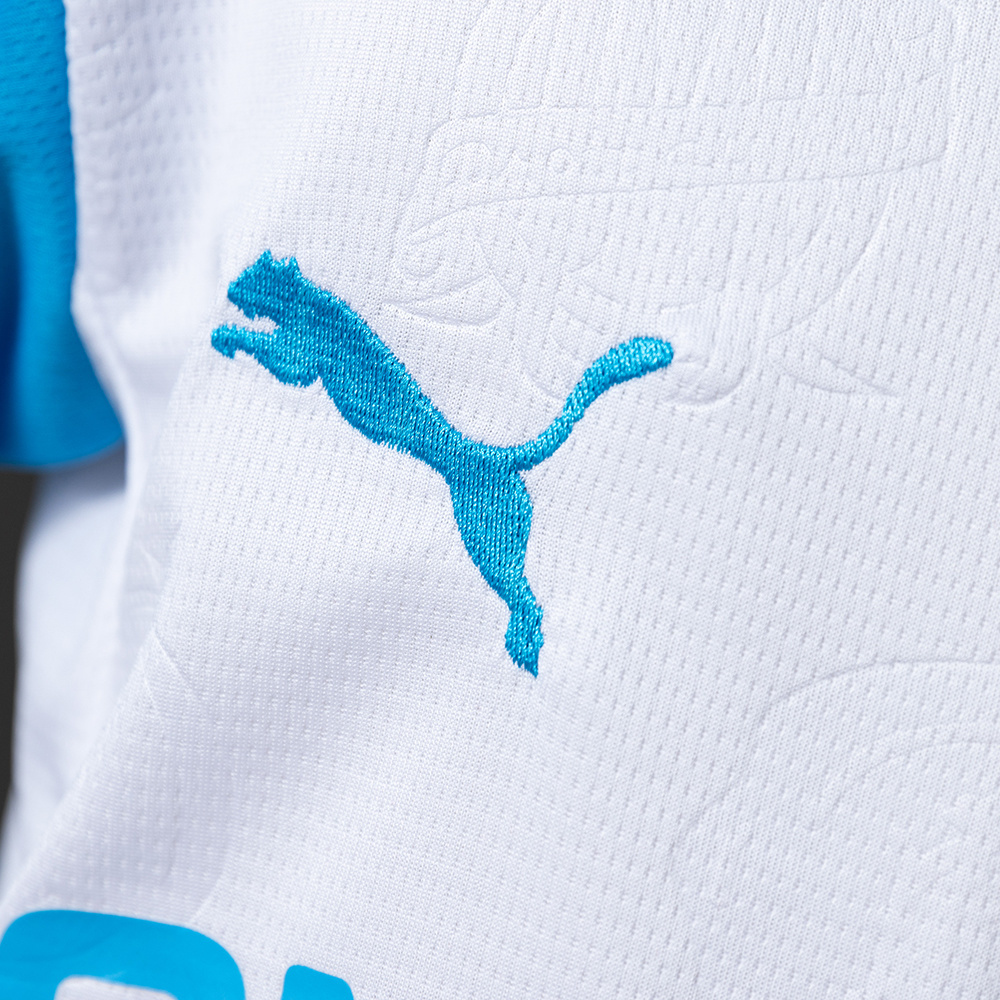 Olympique Marseille 25/26 Home Kids Kit Jersey – Replica Football Soccer Shirt – Size 16–28