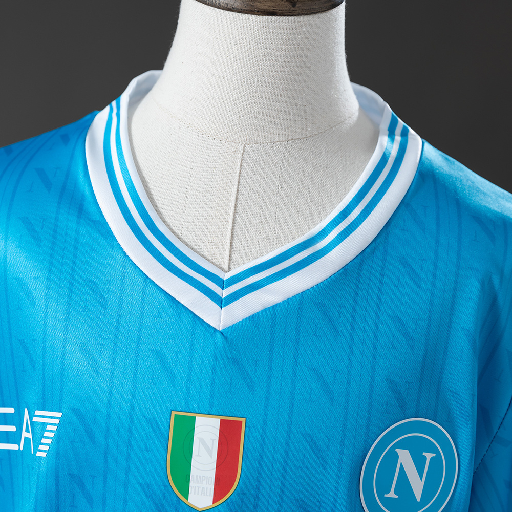 Naples 25/26 Home Kids Kit Jersey – Replica Football Soccer Shirt – Size 16–28