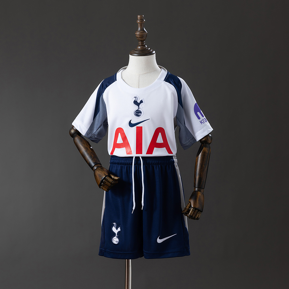Tottenham Hotspur 25/26 Home Kids Kit Jersey – Replica Football Soccer Shirt – Size 16–28