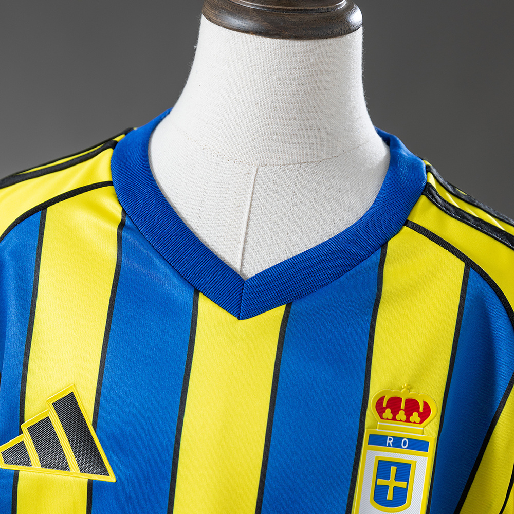 Real Oviedo 25/26 Away Kids Kit Jersey – Replica Football Soccer Shirt – Size 16–28