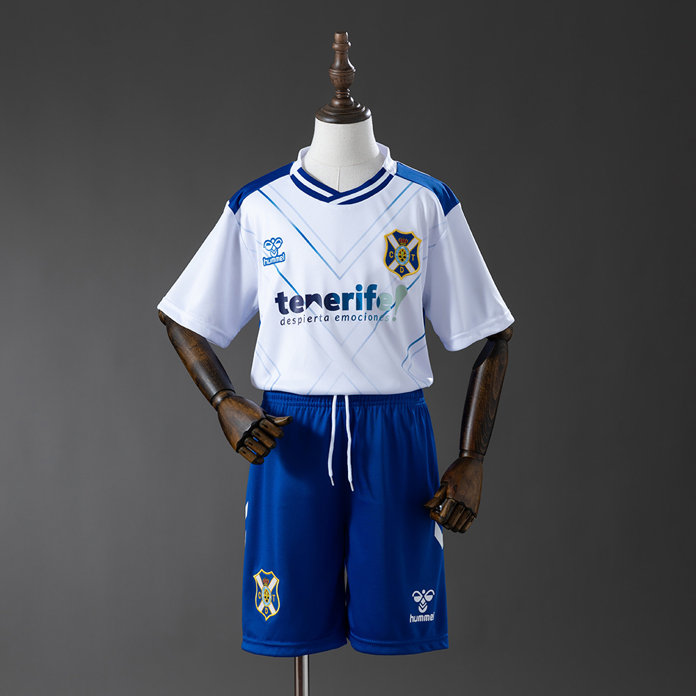 Tenerife 25/26 Home Kids Kit Jersey – Replica Football Soccer Shirt – Size 16–28