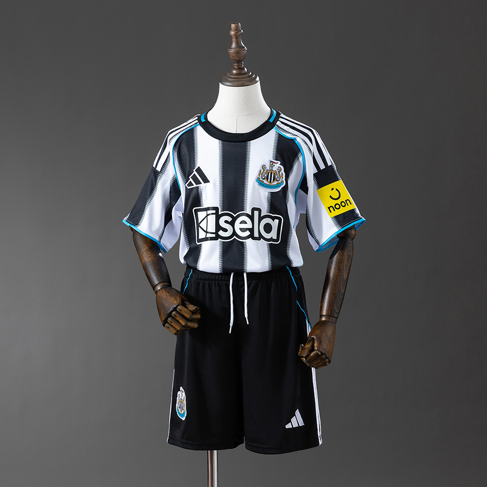 Newcastle United 25/26 Home Full Kids Kit Jersey – Replica Football Soccer Shirt – Size 16–28