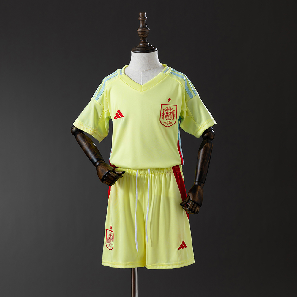 Spain 2025 Away Full Kids Kit Jersey – Replica Football Soccer Shirt – Size 16–28