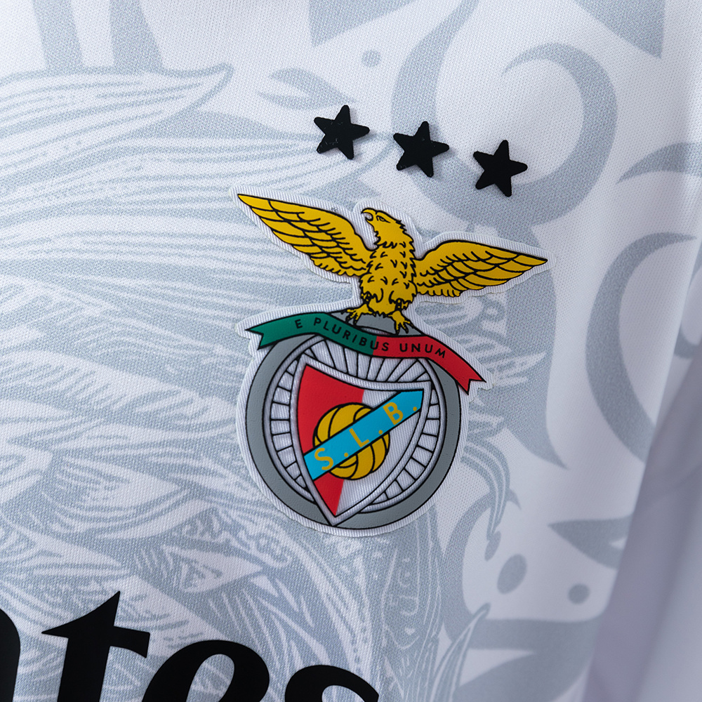 Benfica 25/26 Kids Kit White Training Jersey – Replica Football Soccer Shirt – Size 16–28