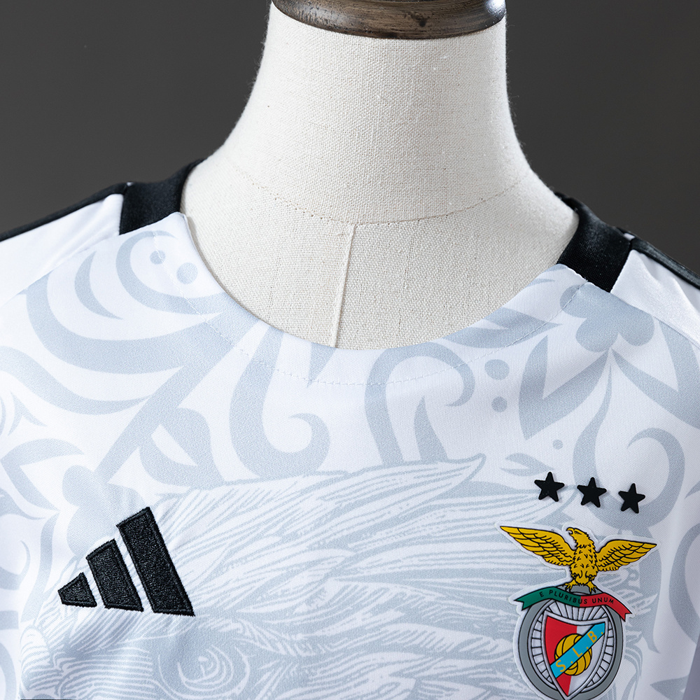 Benfica 25/26 Kids Kit White Training Jersey – Replica Football Soccer Shirt – Size 16–28