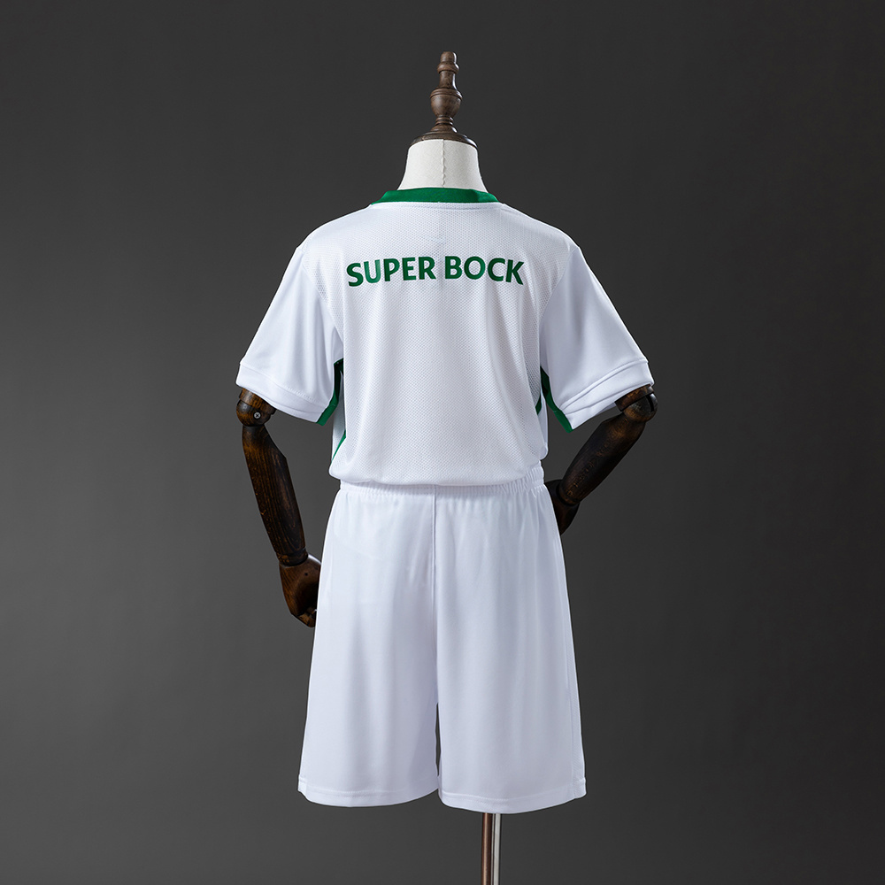 Sporting CP 25/26 Kids Kit Alternative Jersey White – Replica Football Soccer Shirt – Size 16–28