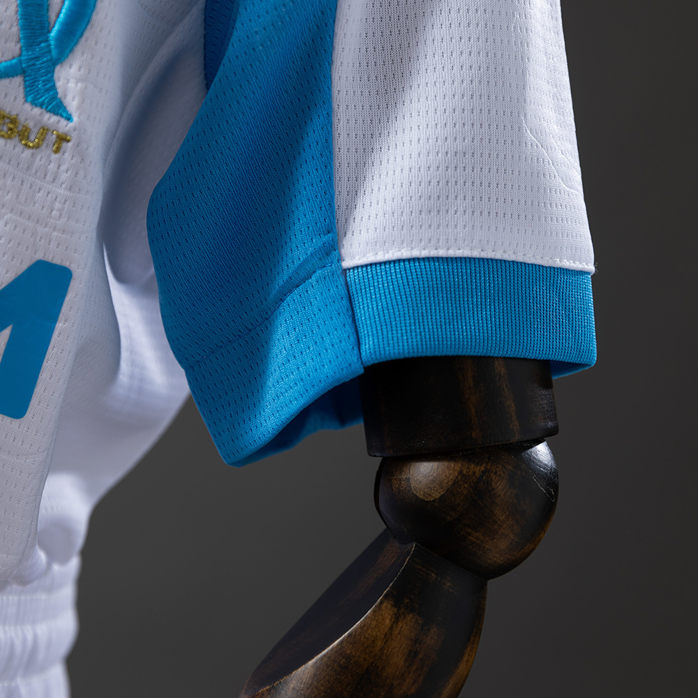 Olympique Marseille 25/26 Home Kids Kit Jersey – Replica Football Soccer Shirt – Size 16–28