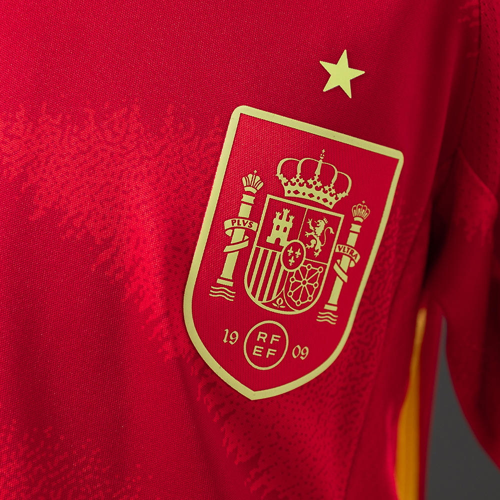 Spain 2025 Home Full Kids Kit Jersey – Replica Football Soccer Shirt – Size 16–28