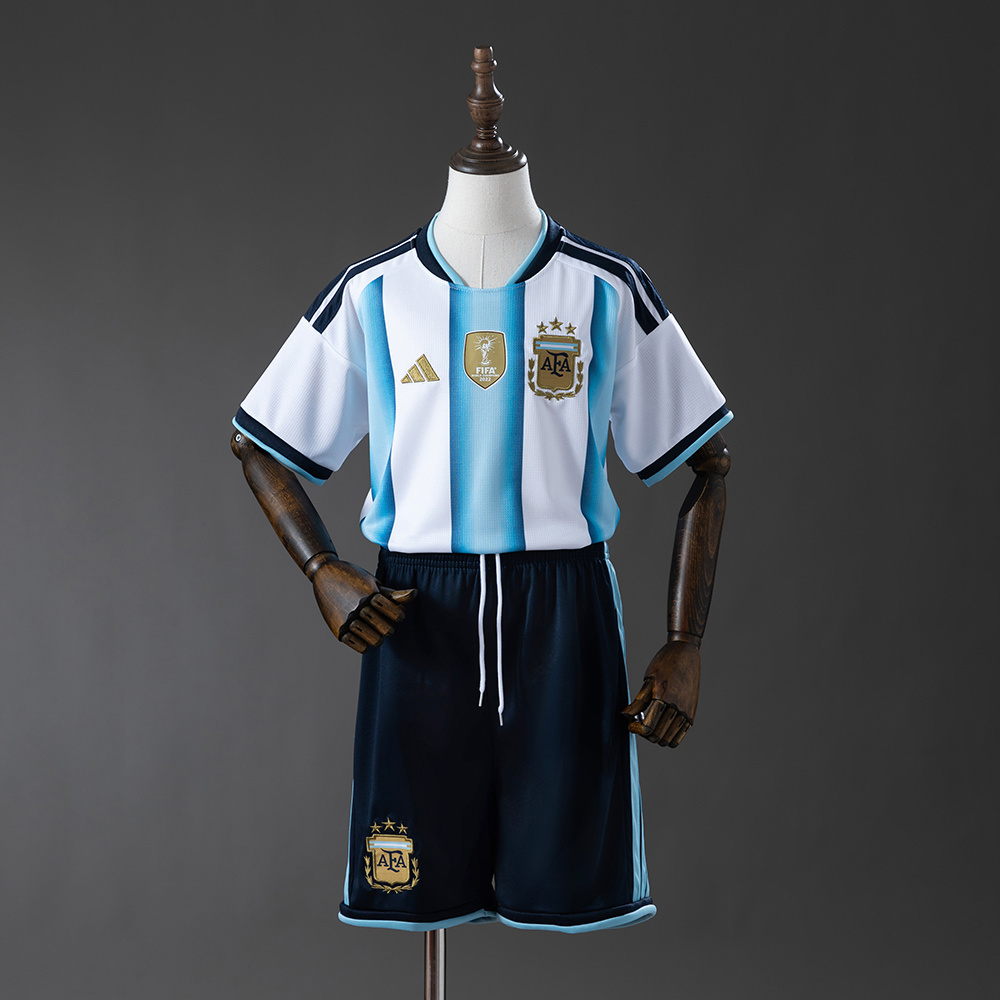 Argentina 2026 Home Kids Kit Jersey – Replica Football Soccer Shirt – Size 16–28