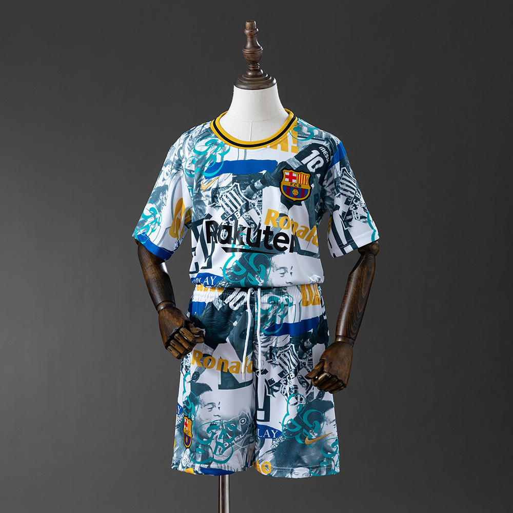 Barcelona 25/26 Legendary Player Special Edition Full Kids Kit Jersey – Replica Football Soccer Shirt – Size 16–28