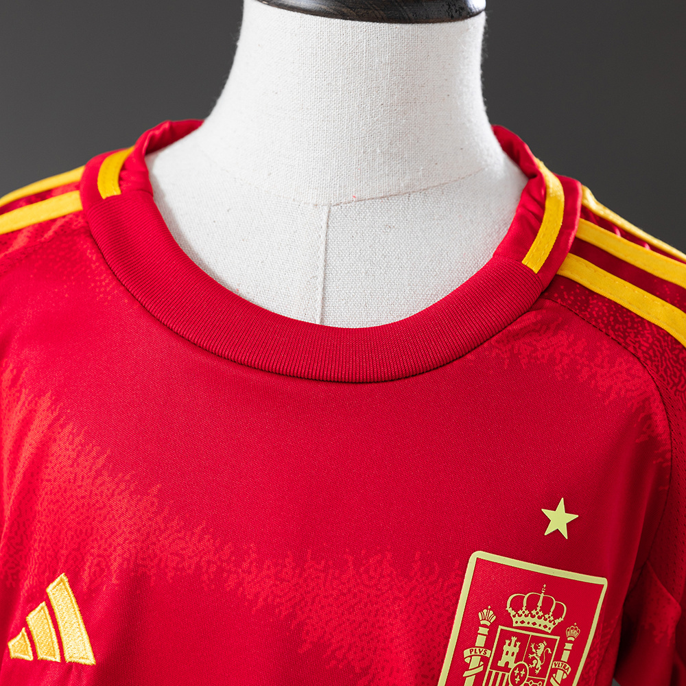 Spain 2025 Home Full Kids Kit Jersey – Replica Football Soccer Shirt – Size 16–28