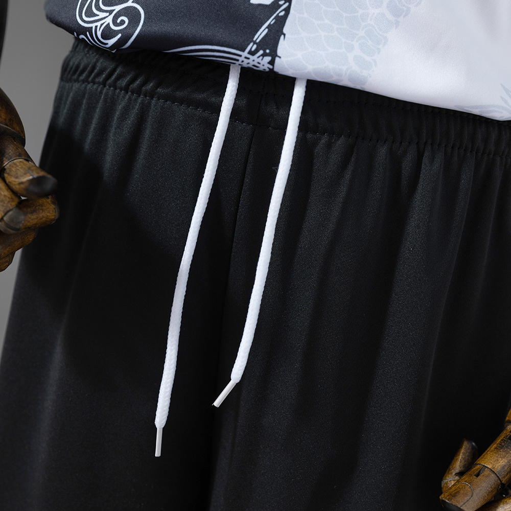 Real Madrid 25/26 Black and White Dragon Special Edition Kids Kit Jersey – Replica Football Soccer Shirt – Size 16–28