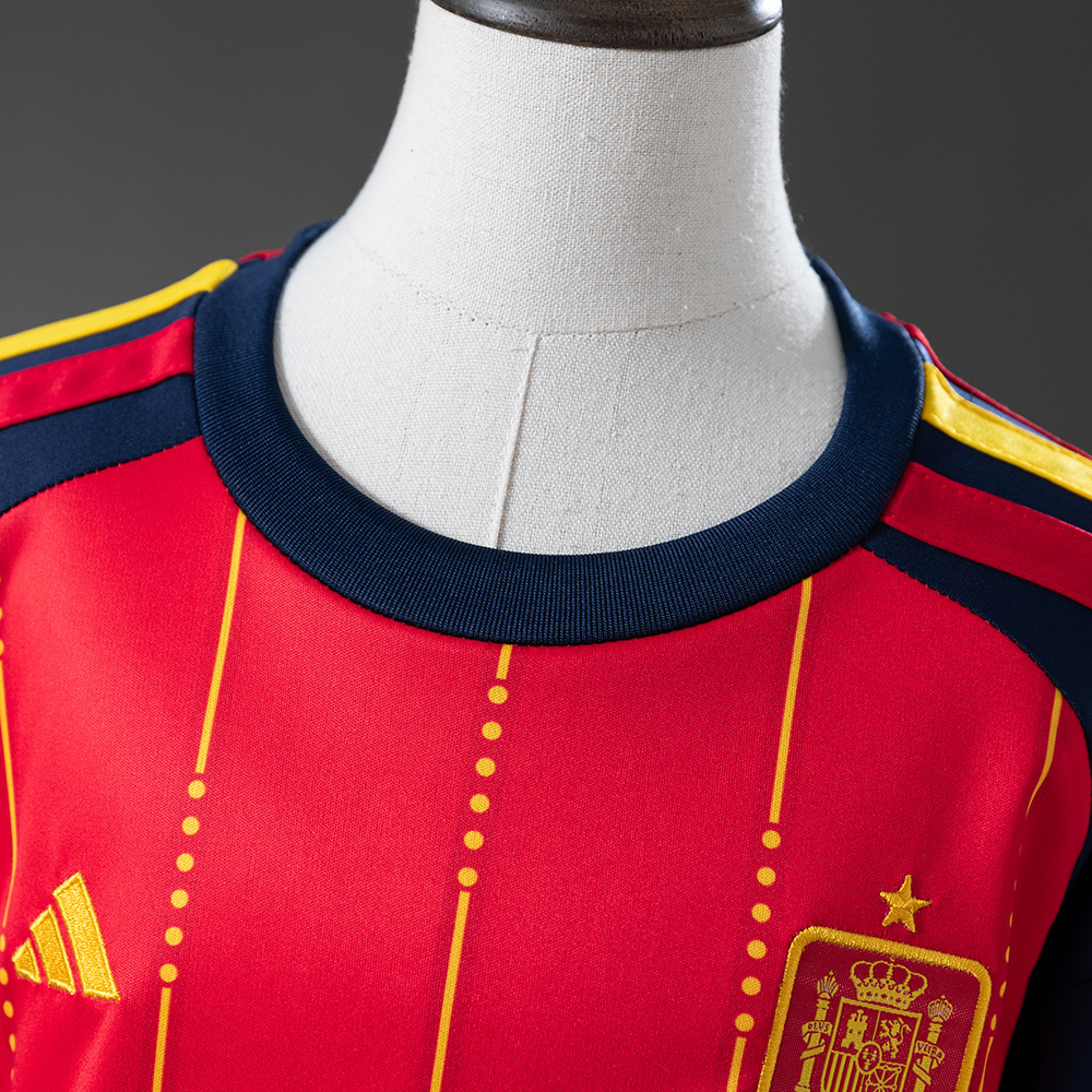 Spain 2026 Home Kids Kit Jersey – Replica Football Soccer Shirt – Size 16–28