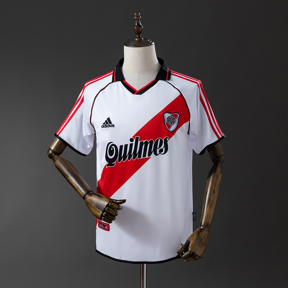 River Plate 00/01 Home Retro Jersey – Replica Football Soccer Shirt – Size S–XXL