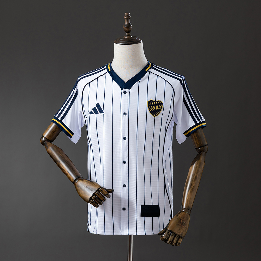 Boca Juniors 25/26 US Pack Full-Button Baseball Jersey White – Replica Shirt