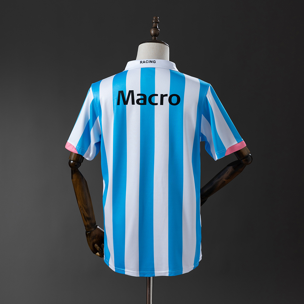 Racing Club de Avellaneda 07/08 Home Retro Jersey – Replica Football Soccer Shirt – Size S–XXL