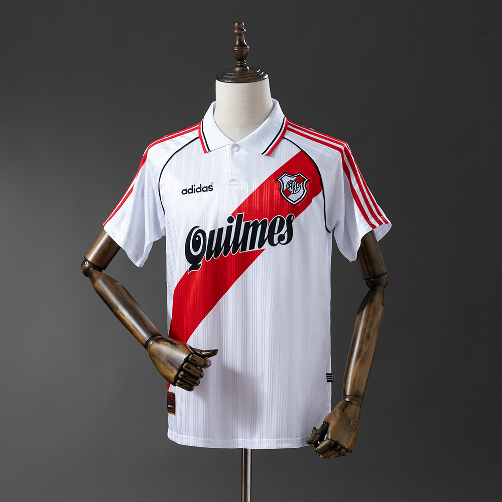 River Plate 95/96 Home Retro Jersey – Replica Football Soccer Shirt – Size S–XXL