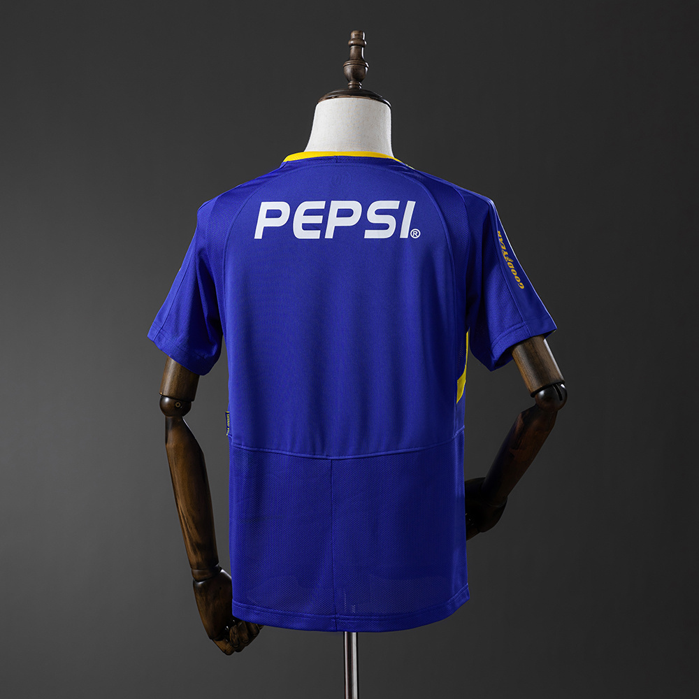 Boca Juniors 2003/04 Home Retro Jersey – Replica Football Soccer Shirt – Size S–XXL