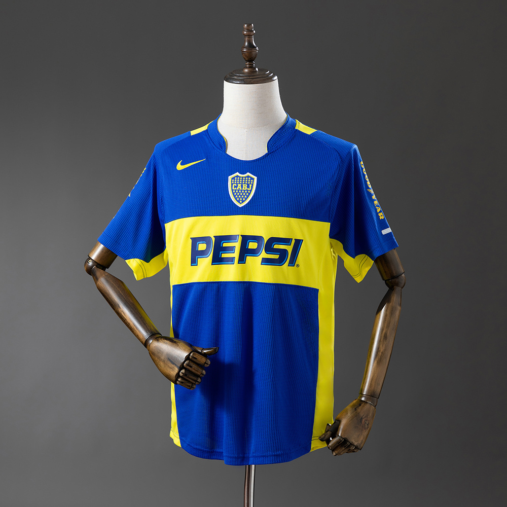 Boca Juniors 04/05 Home Retro Jersey – Replica Football Soccer Shirt – Size S–XXL