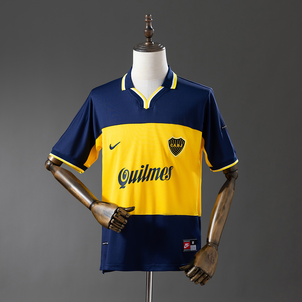 Boca Juniors 99/00 Home Retro Jersey – Replica Football Soccer Shirt – Size S–XXL