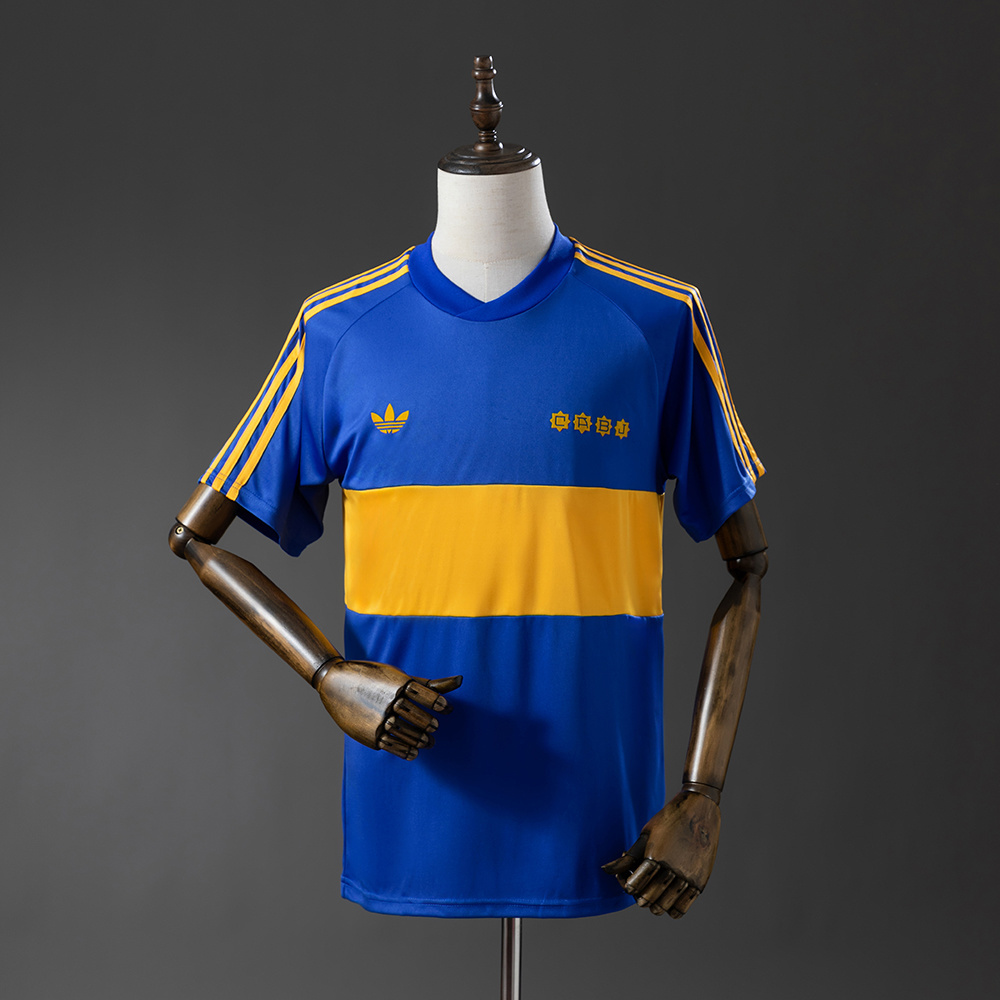 Boca Juniors 81/82 Home Retro Jersey – Replica Football Soccer Shirt – Size S–XXL