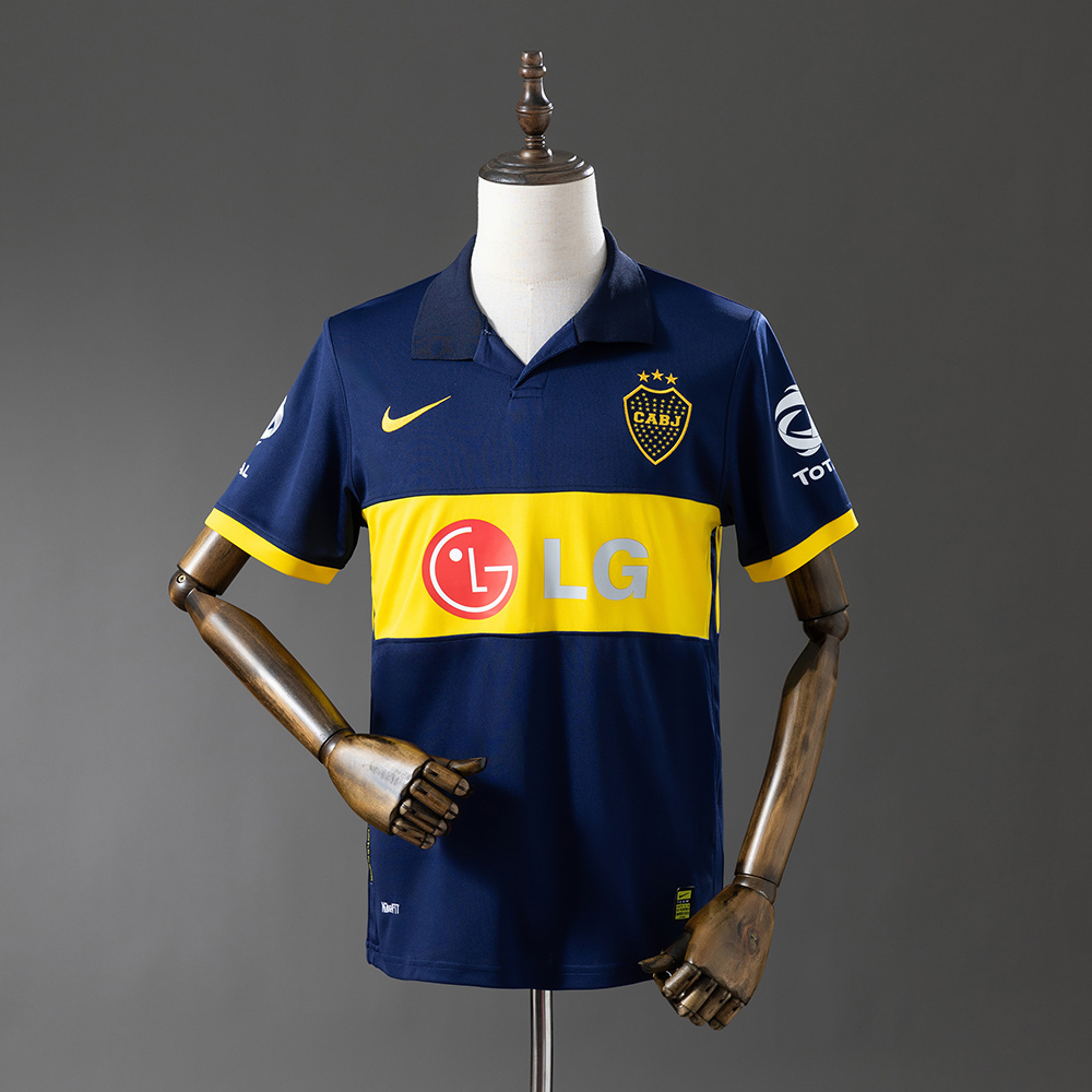 Boca Juniors 09/10 Home Retro Jersey – Replica Football Soccer Shirt – Size S–XXL