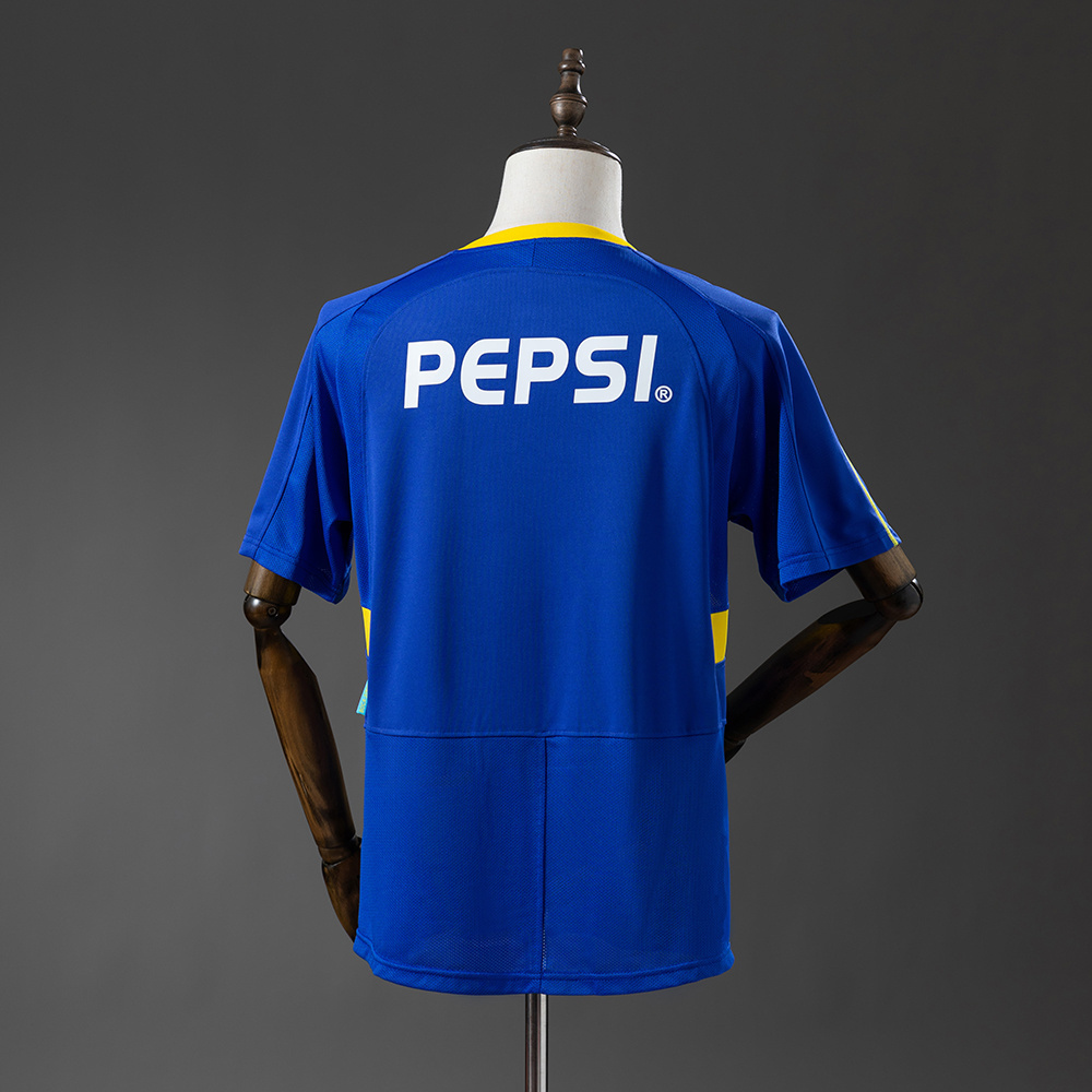 Boca Juniors 03/04 Home Retro Jersey – Replica Football Soccer Shirt – Size S–XXL