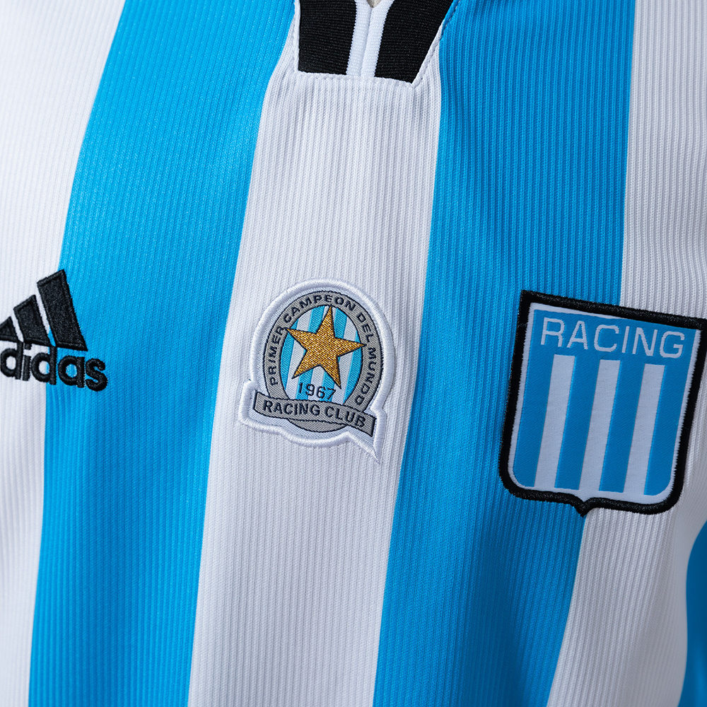 Racing Club de Avellaneda 00/01 Home Retro Jersey – Replica Football Soccer Shirt – Size S–XXL