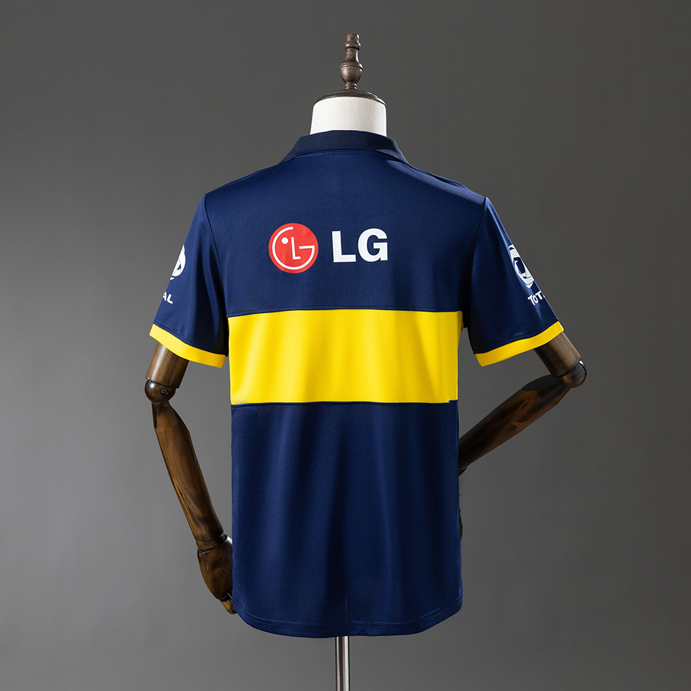 Boca Juniors 09/10 Home Retro Jersey – Replica Football Soccer Shirt – Size S–XXL