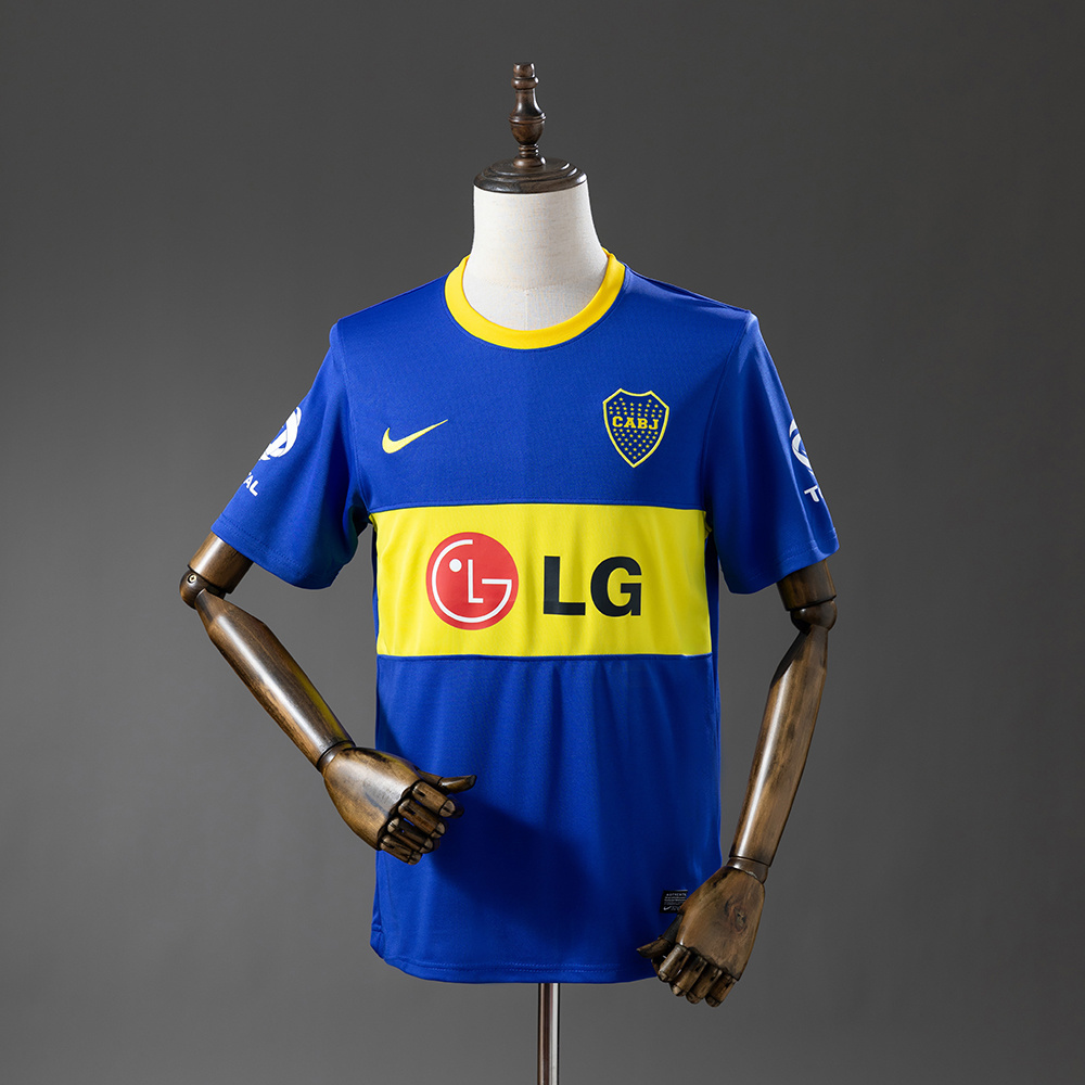 Boca Juniors 10/11 Home Retro Jersey – Replica Football Soccer Shirt – Size S–XXL