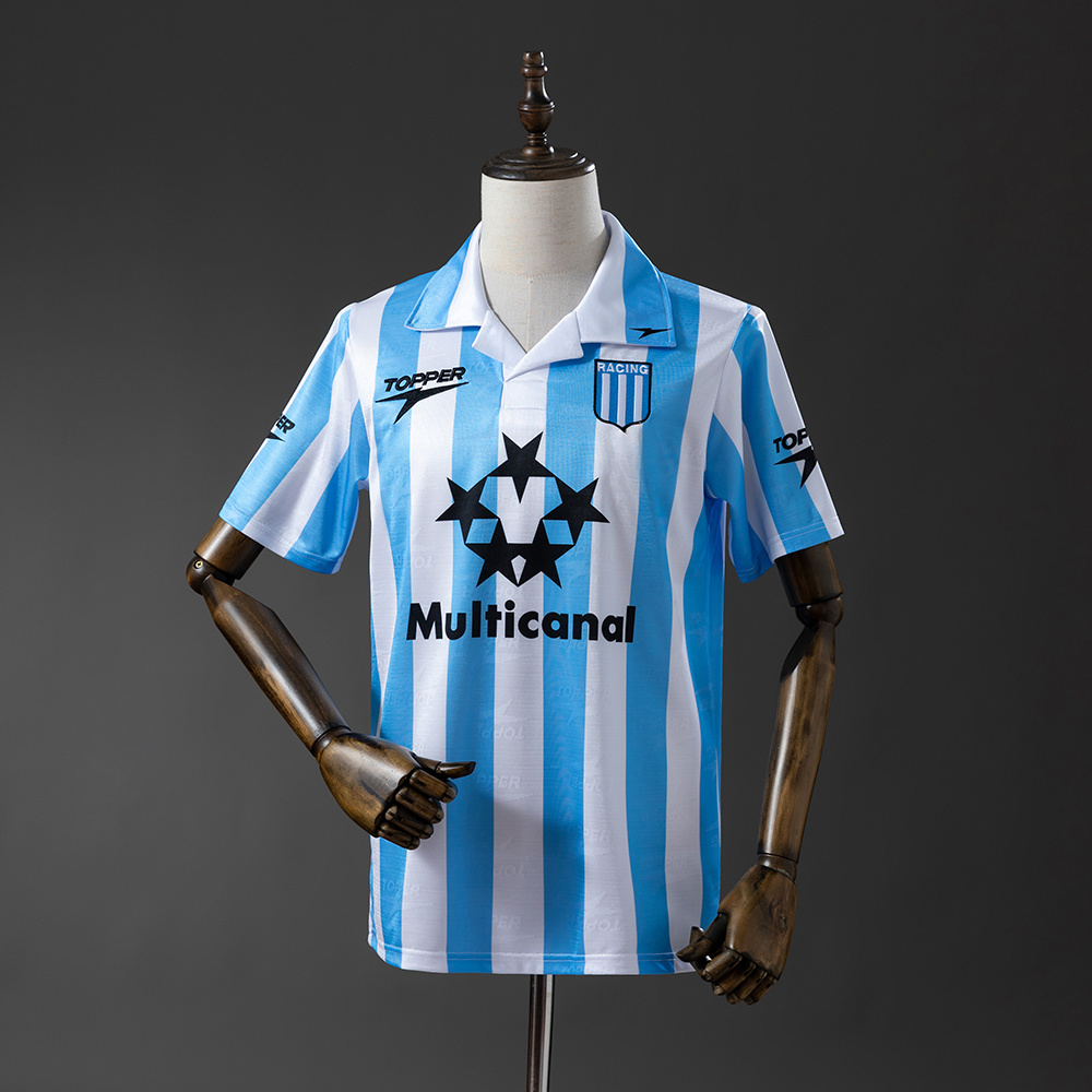 Racing Club de Avellaneda 97/98 Home Retro Jersey – Replica Football Soccer Shirt – Size S–XXL