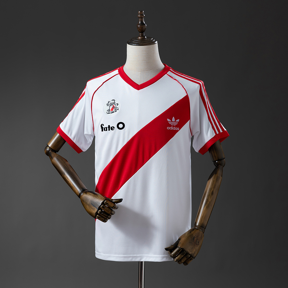 River Plate 86/87 Home Retro Jersey – Replica Football Soccer Shirt – Size S–XXL