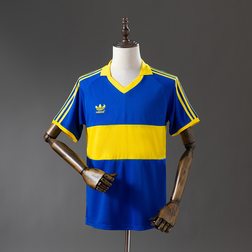 Boca Juniors 85/86 Home Retro Jersey – Replica Football Soccer Shirt – Size S–XXL