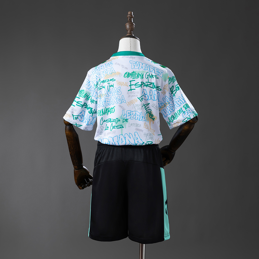 Real Betis 25/26 Special Edition Kids Kit Jersey – Replica Football Soccer Shirt – Size 16–28