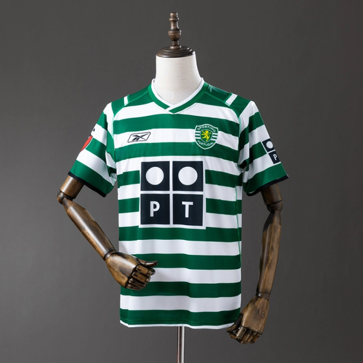 Sporting CP 03/04 Home Retro Jersey – Replica Football Soccer Shirt